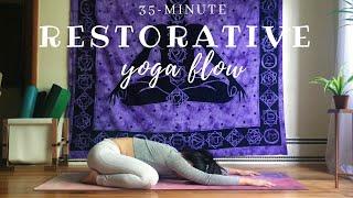 Restorative Yoga Flow - No Props | 35-minute Class