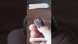 Black Opal | Ethiopian Opal | Silver Ring | Black Opal Ring | Natural Opal Stone | Opal Stone Price