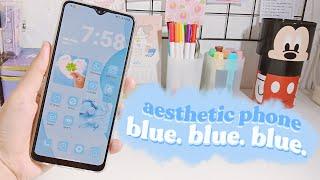 how to make an aesthetic phone theme - it's blue theme 