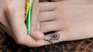 SIMPLE MEHANDI FINGER DESIGN..... SAM DESIGN....