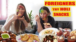 Foreigners Try Indian Food (GUJIYA/DAHI VADA/KANJI VADA) ) | Indian Food Reaction | #food