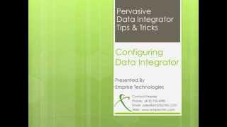 Introduction to Pervasive Data Integrator