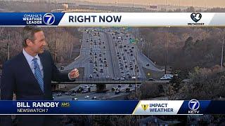 Windy for the evening drive in Omaha