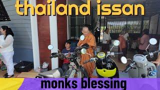 thailand issan life monks blessing