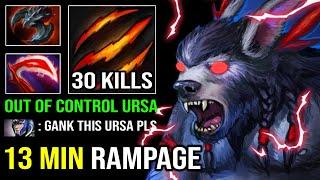 WTF Offlane Carry Ursa 13Min Rampage Desolator Fury Swipes 100% Anti Tank Delete BB in 2s Dota 2