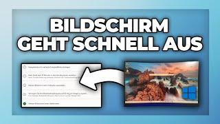 Bildschirm geht zu schnell aus - Monitor nach kurzer zeit aus beheben | Windows Tutorial