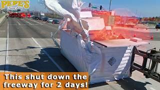 60,000lb Lithium-ion Battery EXPLODES on Freeway!