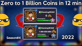 LONDON to BERLIN 8 Ball Pool - Zero to 1 Billion Coins (2022) in 12 Minutes Season#4 - GamingWithK