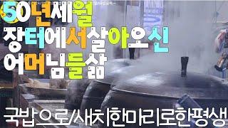 伝統市場 강릉중앙시장에서 수산물장사, 국밥장사로 한평생 살아오신 어머님들삶 견문록삶2324/Gangneung traditional market, korea