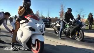 Test Topspeed  Kawasaki H2R vs HAYABUSA