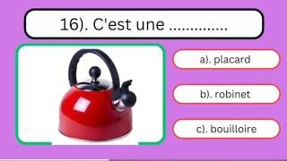 French Quiz: Objects in the kitchen. Les objets dans la cuisine.