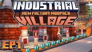 THE BEST FACTORY AUTOMATION MODPACK! EP1 | Minecraft Industrial Village [Modded Questing Factory]