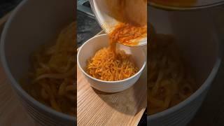 first time trying Korean Fire noodles  #shorts #food #cooking #asmr