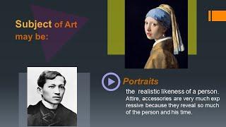 SUBJECT AND CONTENT OF ART - Art Appreciation