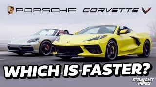 C8 Corvette vs Porsche Boxster GTS 4.0 - MID ENGINE BATTLE