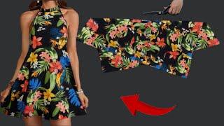 WOW️Only 1 meter fabric Summer Stylish Dresses Cut and Sew in 10 Minutes  Summer Trends Dresses