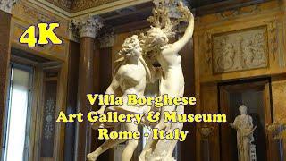 Villa Borghese, Art Gallery & Museum, Rome, Italy - 4K