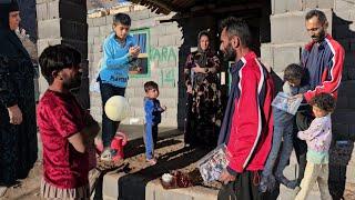 Professor Mustafa went to Mehdi's family to find his wife and make his child happy.