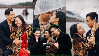 Rainy & Romantic Behind-the-Scenes Couple Photoshoot