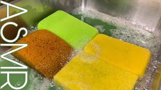  Breaking in New Sponges | ASMR 