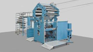 CDK80 - Easy access electronic warp knitting machine with double needle bed