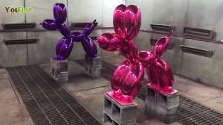 Modern Famous Metallic Jeff Koons Balloon Dog Sculpture Stainless Steel Sculpture