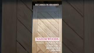 Semi Solid Look Ash Veneer Door With Brass All Sizes #doors #melamine #woodendoors #naeemwoods