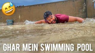 Ghar ko swimming pool banaa liya barish ke Pani se  | syed fahad | tha fun fin |