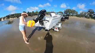 18ft Alloy Long Boat with Suzuki 50HP 4 stroke 2020 re-power. My first drive.