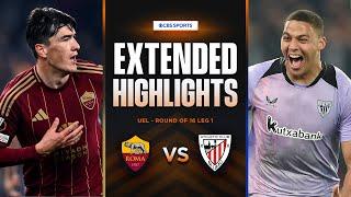 Roma vs. Athletic Club: Extended Highlights | UEL Round of 16 Leg 1 | CBS Sports Golazo