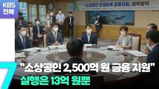 “소상공인 2,500억 원 금융 지원”…실행은 13억 원뿐 / KBS  2022.10.05.