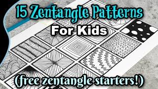 Zentangle Patterns for Kids - Part 1