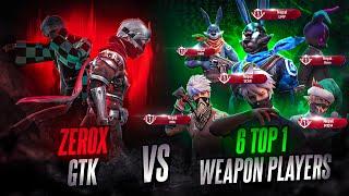 ZEROX & GTK Vs 6 [Top 1 Weapon] PlayersCan this Nepali DUO Win this Match