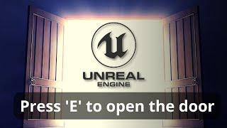 Interact 'E' To Open Doors - UE5 Tutorial