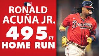 Ronald Acuña Jr. absolutely DESTROYS this baseball a 495ft home run!