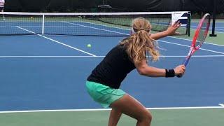 Tennis Training Coach Dabul with Flor Urrutia soon D1 college player (Nadal, Federer, Murray drills)