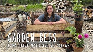 Three Raised Garden Beds - Using scrap wood and no screws or nails