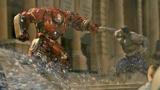 Iron man vs Hulk Avengers age of Ultron fight scene black Adam in Shazamiron man vs hulkbuster