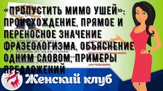 «Пропустить мимо ушей»: происхождение, прямое и переносное значение фразеологизма, объяснение одни.