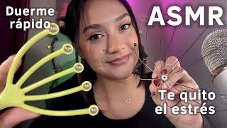 ASMR EN ESPAÑOL - CALMA TU MENTE CON ESTOS MASAJES CRANEALES + TE CEPILLO TU CABELLO head massage