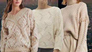 Модные свитеры, джемперы, пуловеры. Fashionable sweaters, jumpers, pullovers.