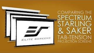 Vergleich Tension Leinwände Elite Screens Saker und Spectrum #projectore #Elitescreens #homecinema