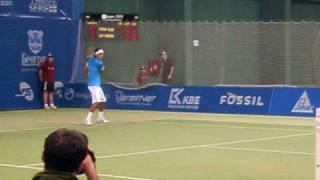 Filip Krajinovic playing at Gemax 2009 Belgrade Challenger