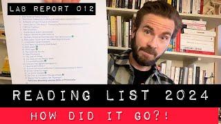 Reading List update - 2024?! How did it go? | BookLab Report