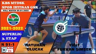 BATUHAN ULUCAK - YĞİT FURKAN ŞİMŞEK  (KBS MTDSK - ÇORUM SPOR İHTİSAS GSK) MAÇ 1