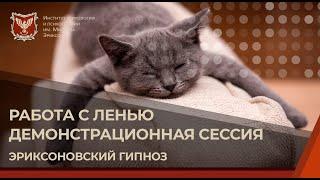  Работа с ленью (прокрастинацией). Демонстрационная сессия. Эриксоновский гипноз.