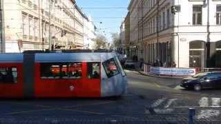 Tramway and car crash in Prague - 2012 (HD)