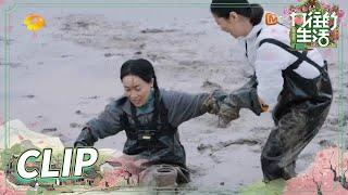 那英脚滑陷泥潭？梁静反向使劲扶了个寂寞！《向往的生活5》 Back to Field S5 EP9丨MangoTV