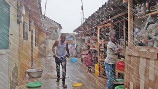 UNEXPECTED HEAVY RAIN IN LOCAL COMMUNITY, GHANA AFRICA