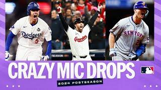 MIC DROP moments from the 2024 Postseason! Best bat flips and reactions!